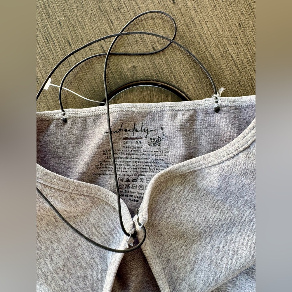 NWOT Free People Intimately Skinny Strap Seamless Brami-Heather Grey - Picture 5 of 6